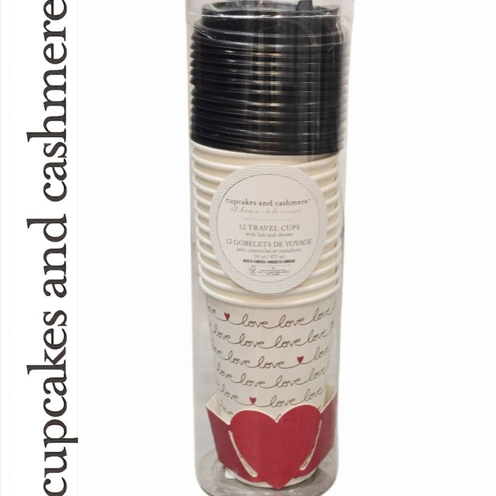 Cupcakes & Cashmere Love Travel Cups - Set Of 12